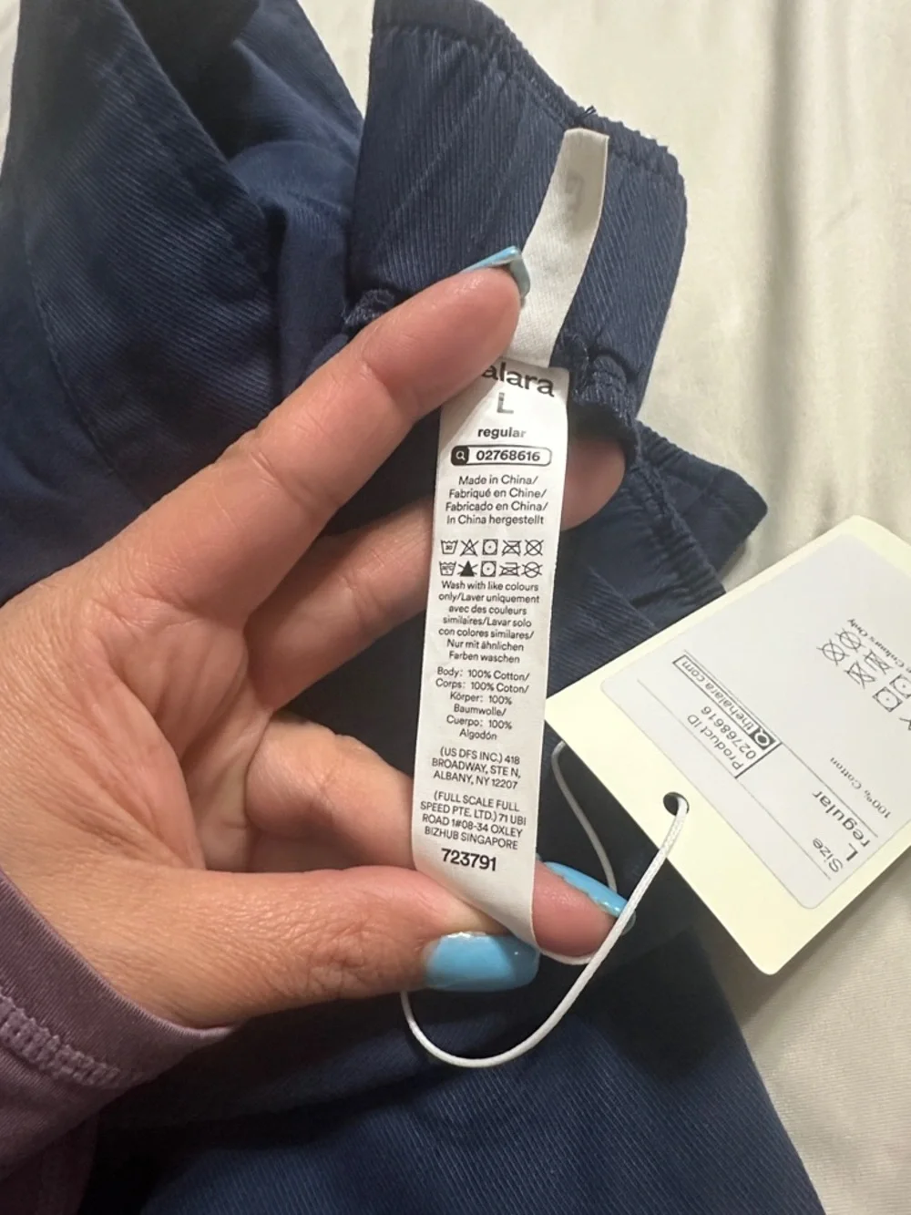 HALARA Navy Elastic Waist joggers - Picture 3 of 3